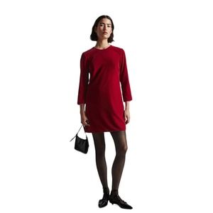 & Other Stories Red Size 12 Velvet Open Back Party Dress NEW W/Tags